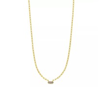 Halskette Necklace Cube grey agate, silver gold plate