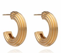 Ohrringe Chunky Ridged Gold Hoop Earrings