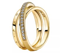 Ring Dreifach gekreuzter Pavé-Ring