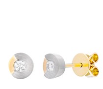Ohrringe Earrings with 2 diamonds zus. approx. 0,10ct