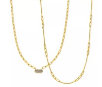 Halskette Necklace Set Cube, green Agate, silver gold plate