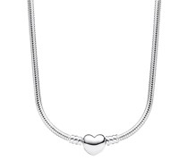 Halskette Snake chain sterling silver necklace with heart cl