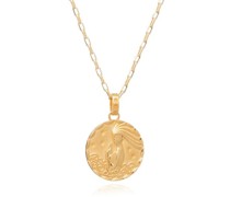 Halskette Statement Aquarius Zodiac Art Coin Long Necklace