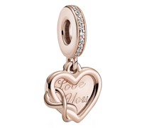 Charms Love You Unendlichkeits-Herz Charm-Anhänger