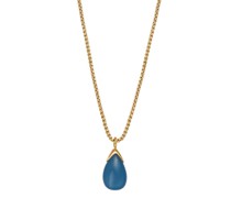 Halskette Sea Glass Blue Glass Pendant Necklace