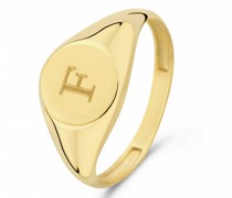 Ring Le Marais Lauren 14 Karat Signet Ring Letter F