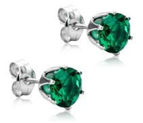 Ohrringe 9KT Created Emerald Earring