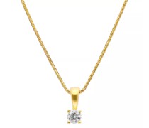 Halskette pendant/chain 375 YG 1 diamond ca. 0,14 ct. H-si