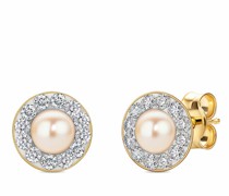 Ohrringe Ladies' 9ct Pearl and Swarovski Elements Stud Earr