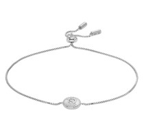 Armband Sterling Silver Texture Circle Chain Bracelet