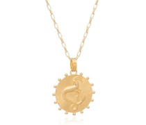 Halskette Statement Capricorn Zodiac Art Coin Long Necklace