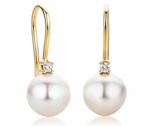 Ohrringe 18KT Earrings with Diamonds and Pearls
