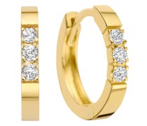 Ohrringe De la Paix Madeline 14 karat hoop earrings  diamo