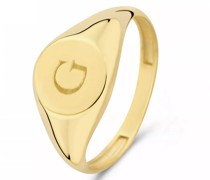 Ring Le Marais Lauren 14 Karat Signet Ring Letter G