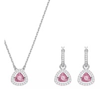 Ohrringe Millenia set Trilliant cut Rhodium plated