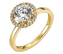 Ring Funkelnder Runder Strahlenkranz Ring