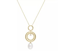Halskette Necklace Pendant Freshwater Pearl Zirconia