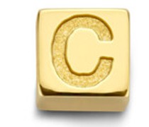 Anhänger C Gold Le Carré Felie 14 Karat Cube Charm