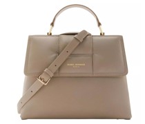 Satchel Bag Femme Forte Lacy Taupe Calfskin Leather Handbag