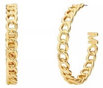 Ohrringe 14K Gold-Plated Curb Chain Hoop Earrings