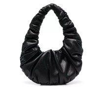 Umhängetaschen Anja' Black Baguette Mini Bag With Hobo Handle In