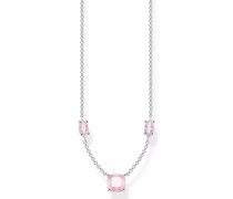 Halskette Necklace Shimmering Pink Opal Colour Effect