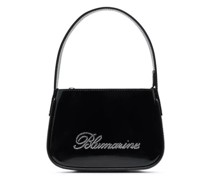Umhängetaschen Black Patent Finish Mini Bag With Rhinestone-Embel