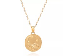 Halskette Statement Scorpio Zodiac Art Coin Long Necklace