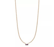 Halskette Necklace Cube, Amethyst, silver rose gold plate