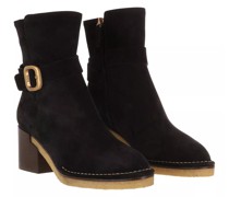 Boots & Stiefeletten Buckle Strap Ankle Boots Suede