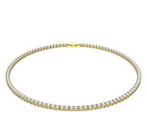 Halskette Tennis Deluxe Round cut Gold-tone plated
