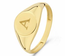 Ring Le Marais Lauren 14 Karat Signet Ring Letter A