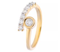 Ring Ring with 8 diamonds zus. approx. 0,50ct