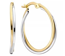 Ohrringe Rivoli Adame 14 karat hoop earrings with two colou