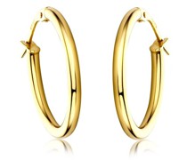 Ohrringe 14KT Oval Creole Earring