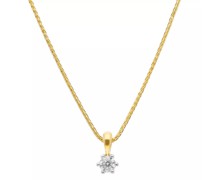 Halskette pendant/chain 375 YG/tr. 1 diamond ca. 0,10 ct. H-