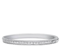 Armband Sterling Silver Tapered Baguette and Pavé Bangle B