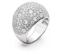 Ring Luna cocktail ring, Moon, Rhodium plated