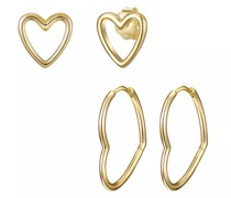 Ohrringe Set hoop earrings + stud earrings sterling silver