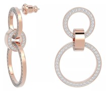 Ohrringe Hollow hoop rose gold-tone plated
