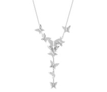 Halskette Lilia Y Butterfly Rhodium plated