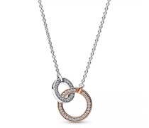Halskette Pandora Signature Two-tone Intertwined Circles