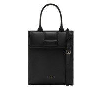 Aktentaschen Femme Forte Sabrina Black Calfskin Leather Handbag