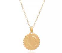 Halskette Statement Pisces Zodiac Art Coin Long Necklace