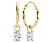 Ohrringe Baguette Genevieve 14 karat hoop earrings
