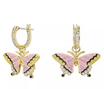 Ohrringe Idyllia drop earrings, Butterfly, Gold-tone plated