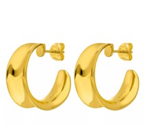 Ohrringe Earring 80´s, Silver gold plate