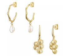 Ohrringe Set of 2 drop earrings sterling silver freshwater