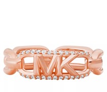 Ring 14K Gold-Plated Sterling Silver Pavé Empire Link C