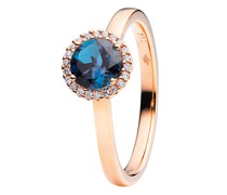 Ring ring "Espressivo", topaz London blue faceted Ø 6.0